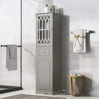 Tall Bathroom Freestanding Storage Cabinet with Drawer