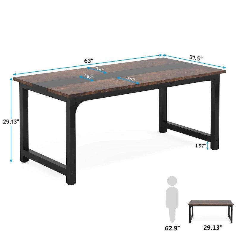 Mały stół konferencyjny, stół do spotkań dla 4-6 osób – 160 cm dł. x 80 cm szer. x 74 cm wys.