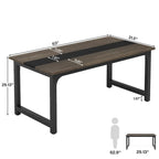 Mały stół konferencyjny, stół do spotkań dla 4-6 osób – 160 cm dł. x 80 cm szer. x 74 cm wys.