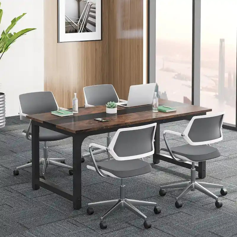 Mały stół konferencyjny, stół do spotkań dla 4-6 osób – 160 cm dł. x 80 cm szer. x 74 cm wys.