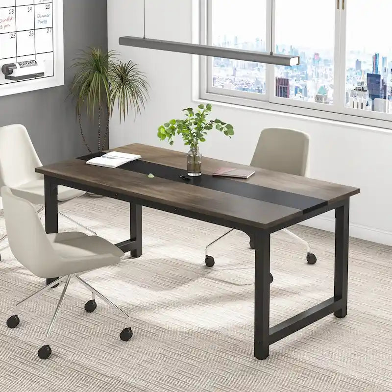 Mały stół konferencyjny, stół do spotkań dla 4-6 osób – 160 cm dł. x 80 cm szer. x 74 cm wys.